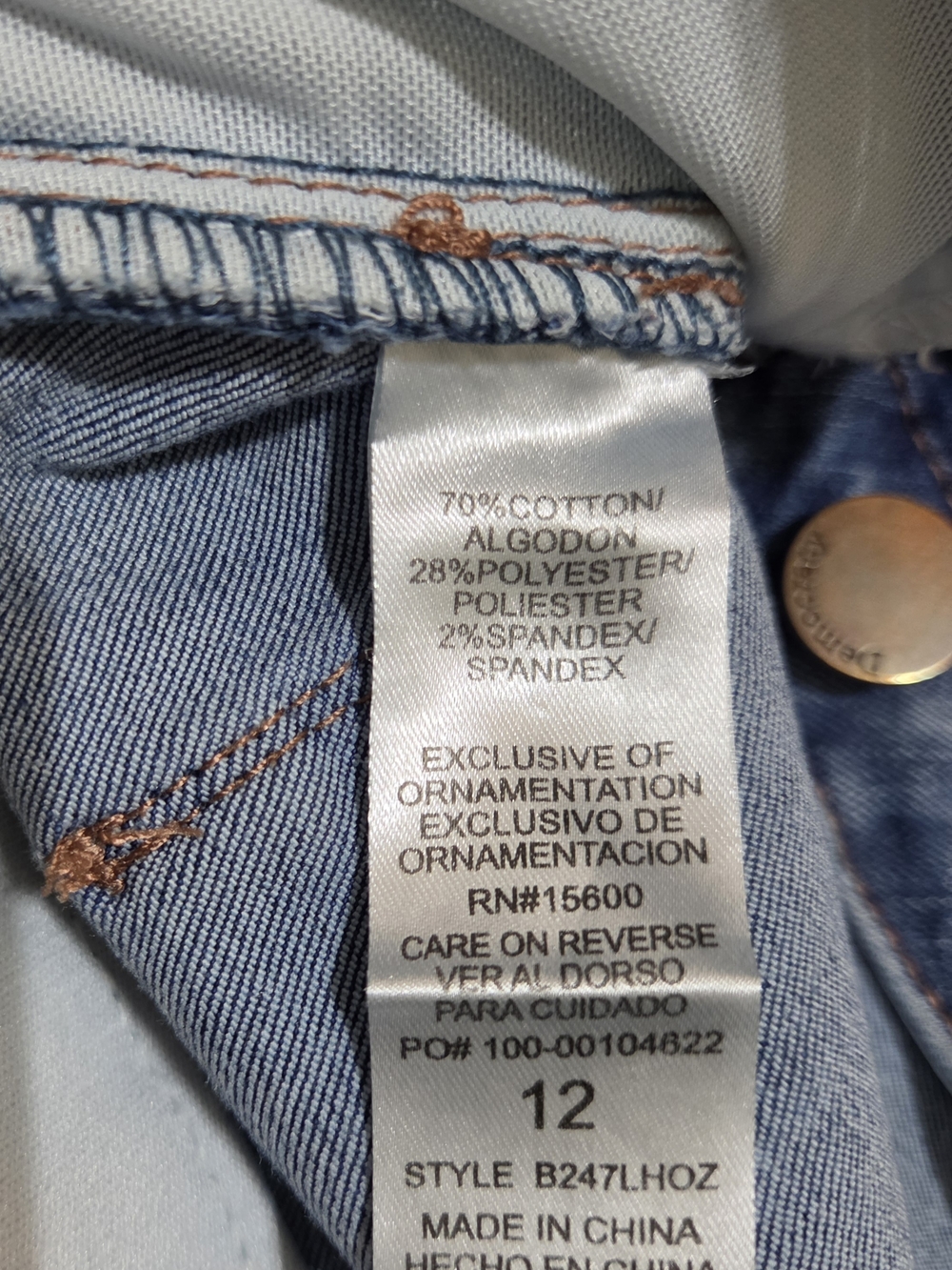 Democracy Medium Blue Denim Jeans with Faded Wash - Picture 8 of 13